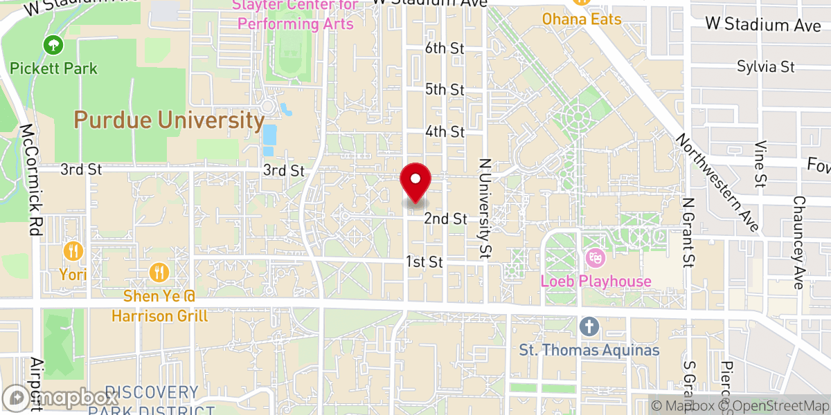 Map showing location of Baptist Student Foundation