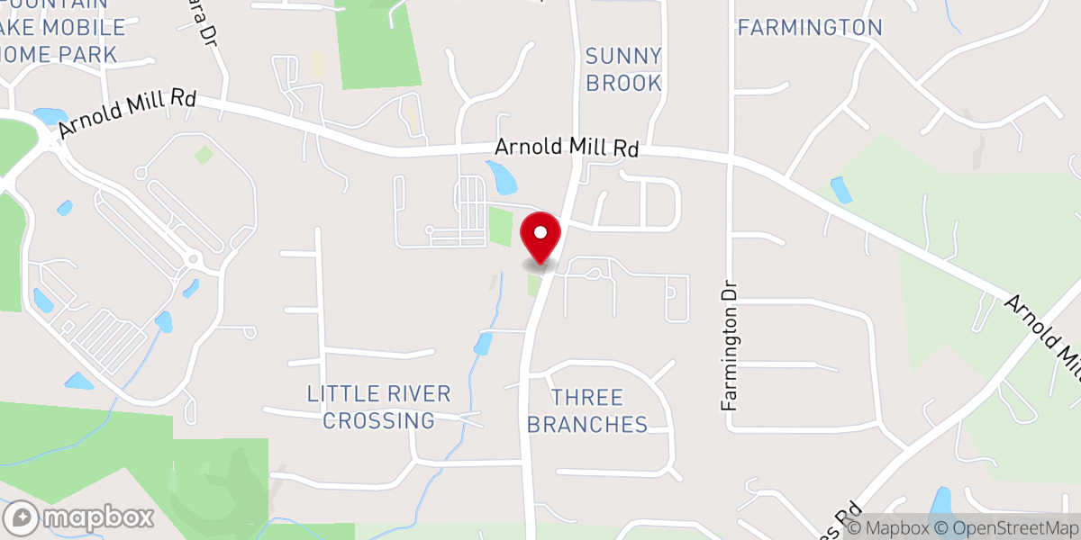 Map showing location of Cross Roads Primitive Baptist Church