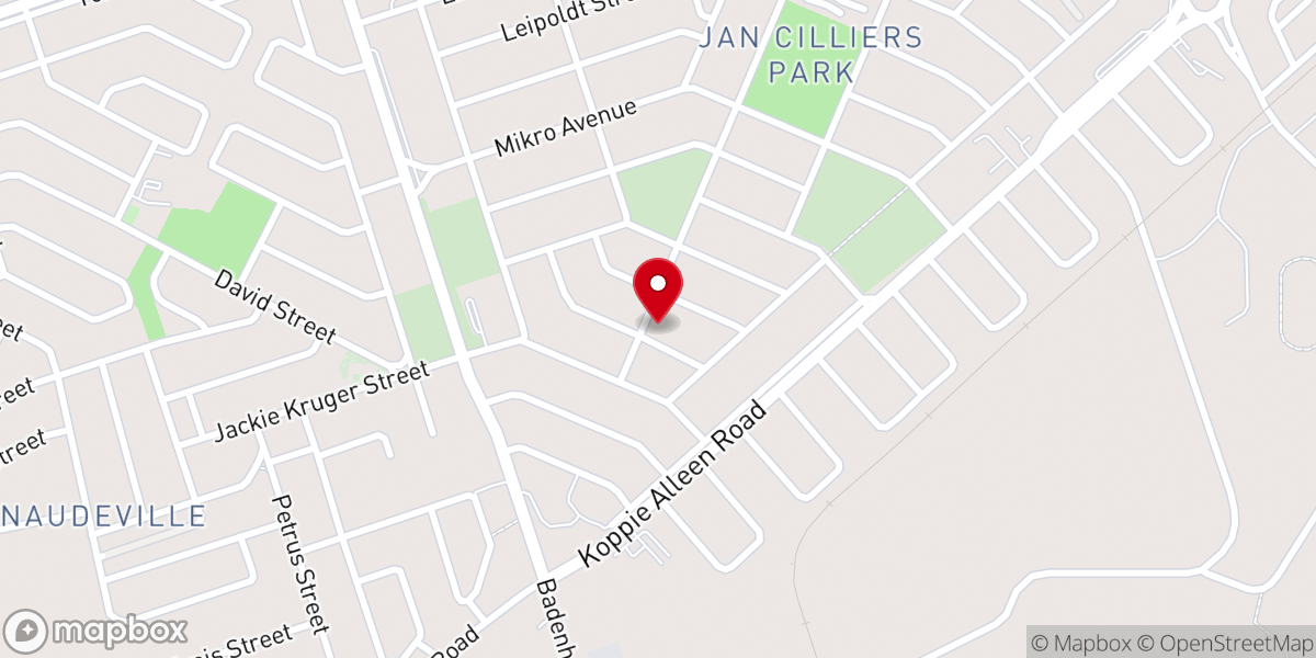 Map showing location of Old Apostolic Church Welkom Central