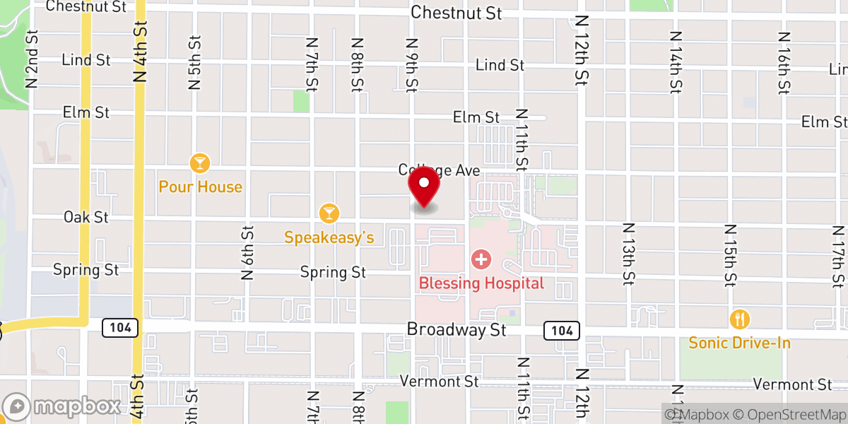 Map showing location of Bethel AME Church