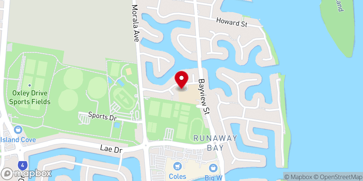 Map showing location of Holy Family Catholic Parish