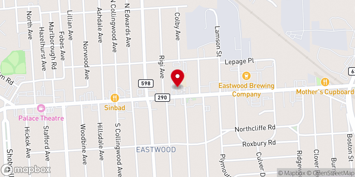 Map showing location of Blessed Sacrament Eagles Fund