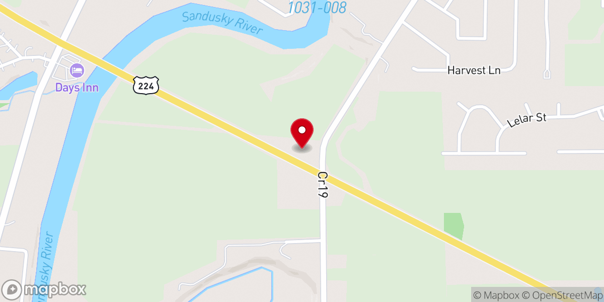Map showing location of First Christian Church
