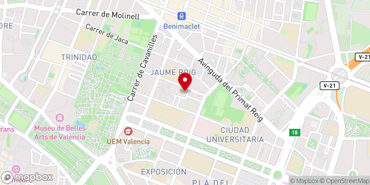 Map showing location of Parroquia de San Juan de Ávila