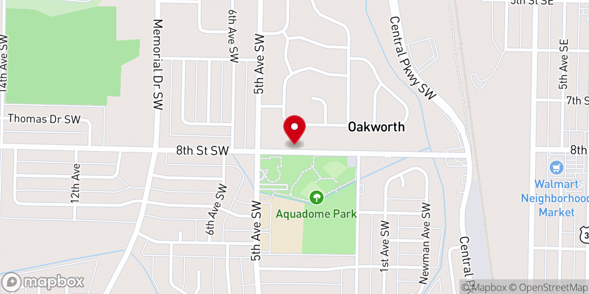 Map showing location of Decatur Dream Center
