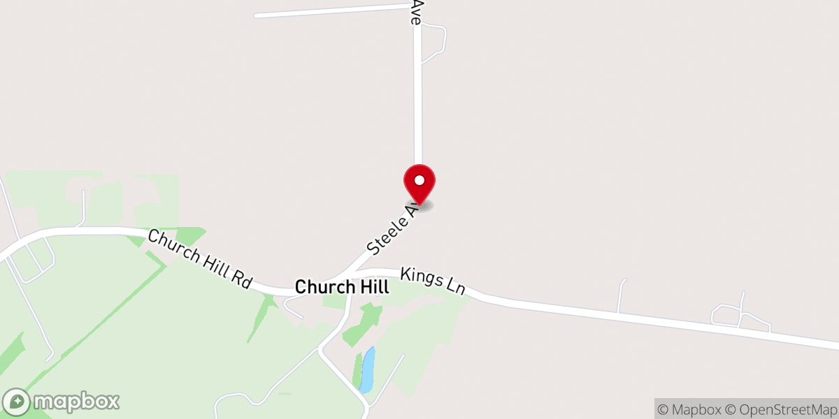 Map showing location of Church Hill Primitives