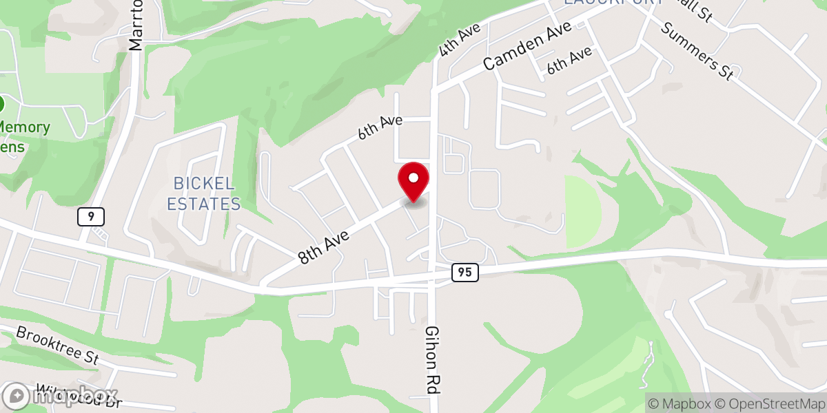 Map showing location of Landmark Baptist Church