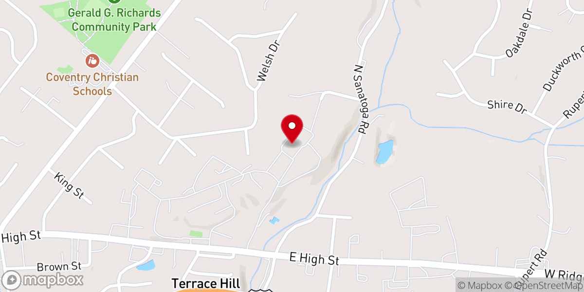 Map showing location of Berean Bible Church