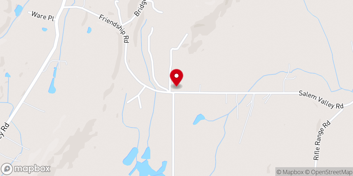 Map showing location of New Friendship Baptist Church