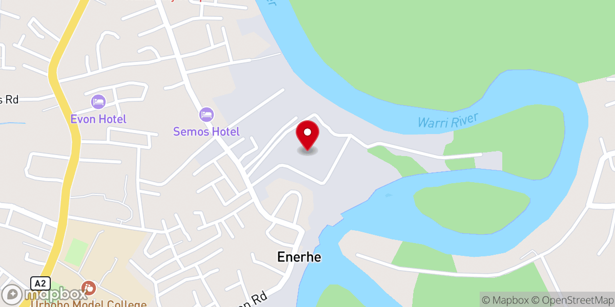 Map showing location of RCCG UPPER ROOM