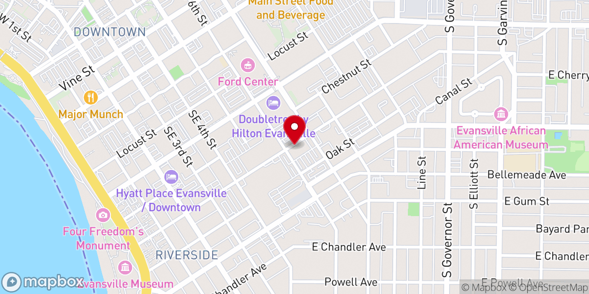 Map showing location of Sts. Mary and John Parish