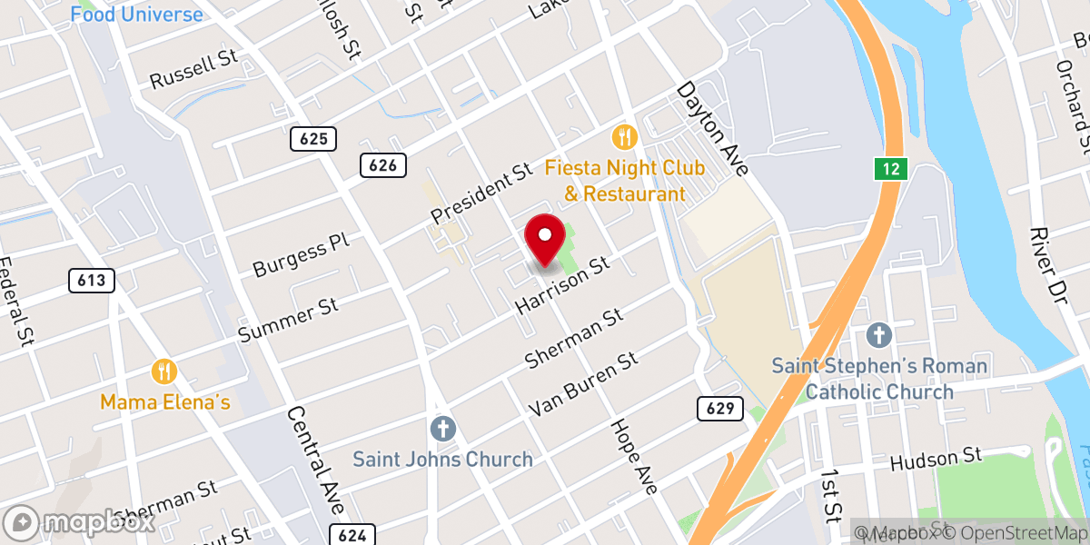 Map showing location of Los Panitas Barbershop