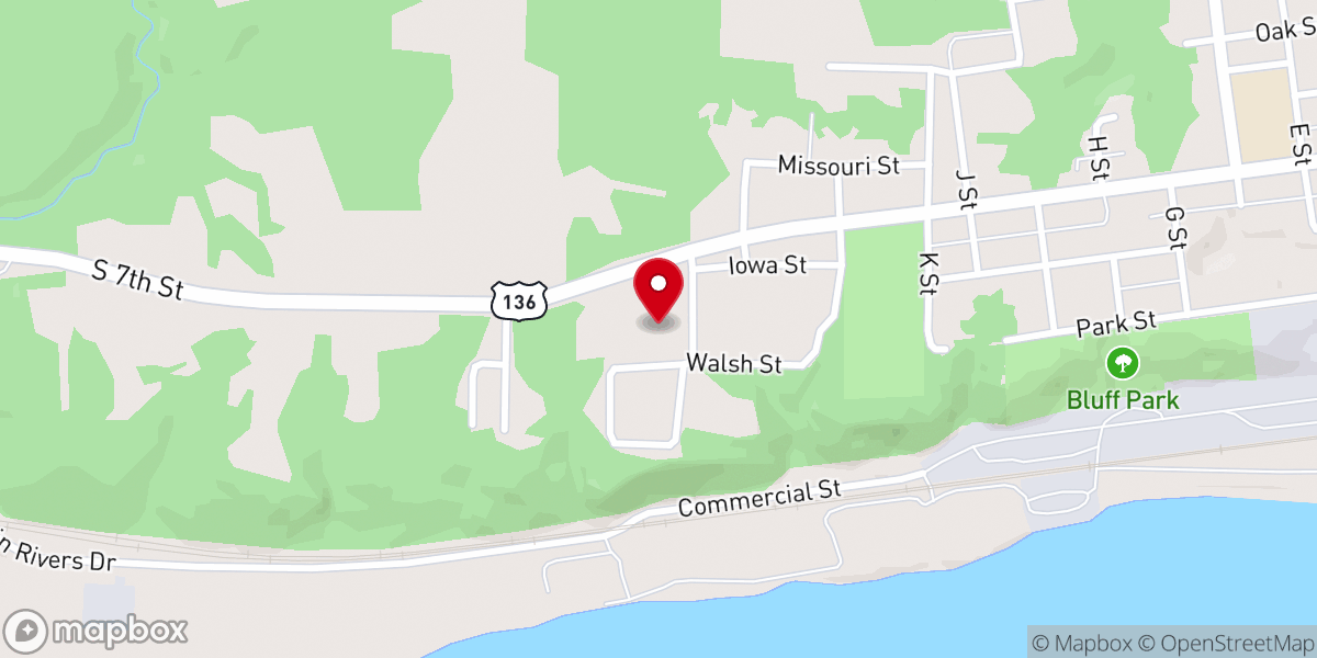 Map showing location of Evangelical Free Church