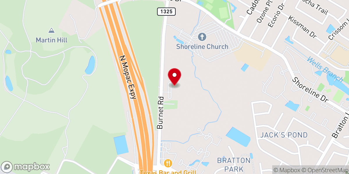 Map showing location of Calvary Worship Center