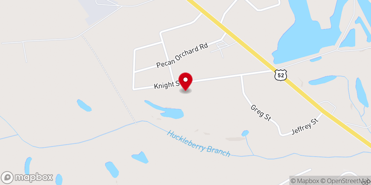 Map showing location of Cheraw Mennonite Church
