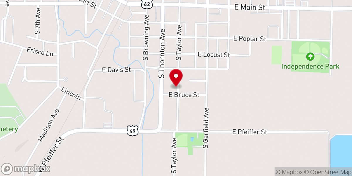 Map showing location of FIRST GENERAL BAPTIST CHURCH