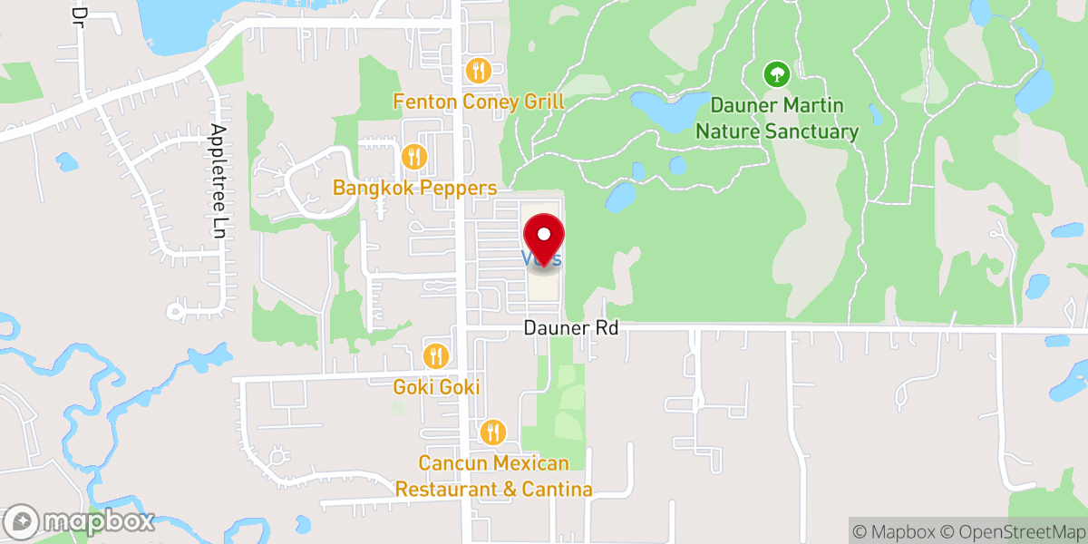 Map showing location of Community Threads of Fenton