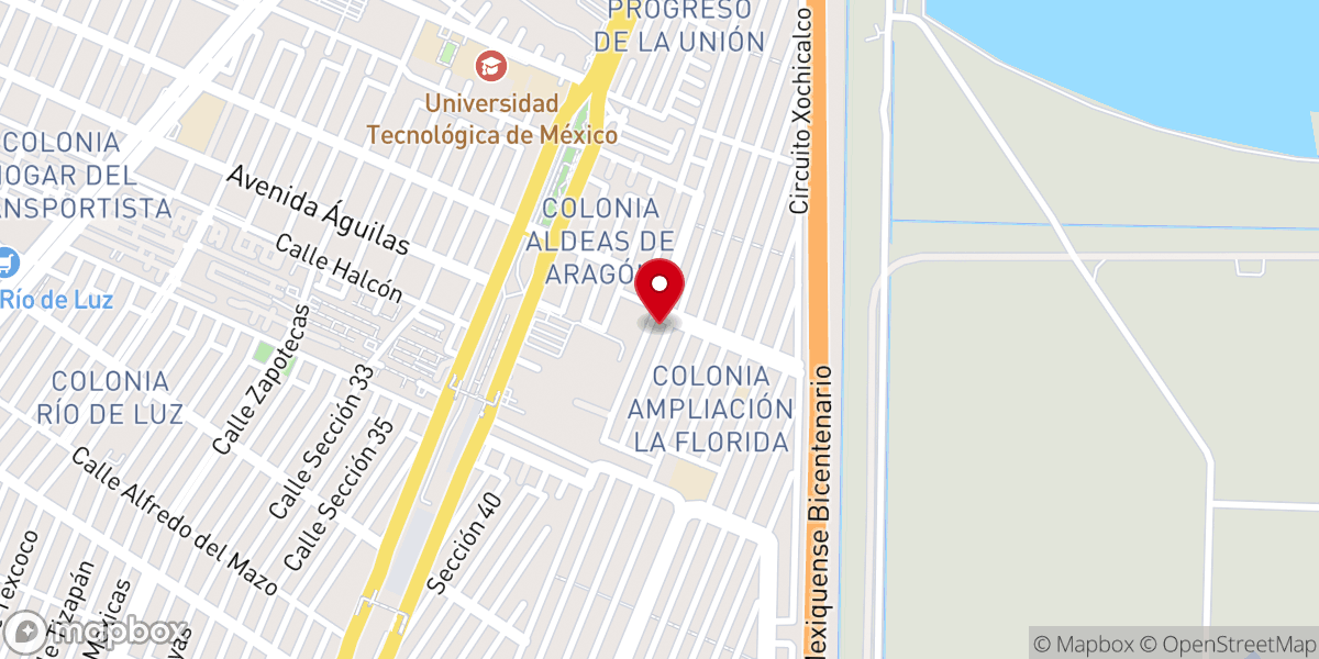 Map showing location of Parroquia Dulce Corazón de María