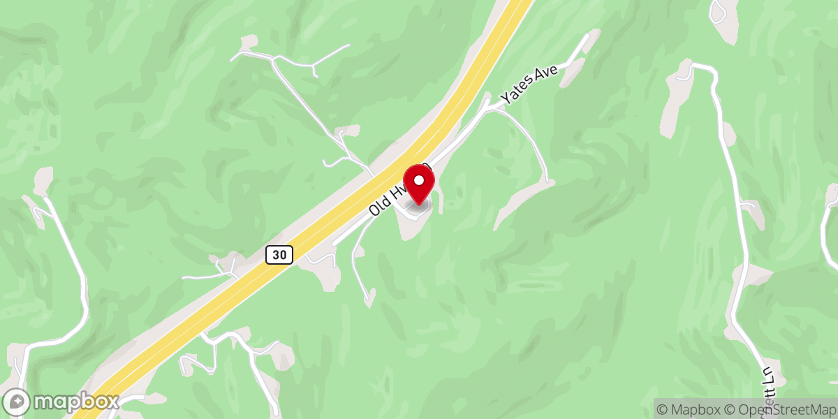 Map showing location of Hillside Presbyterian Church