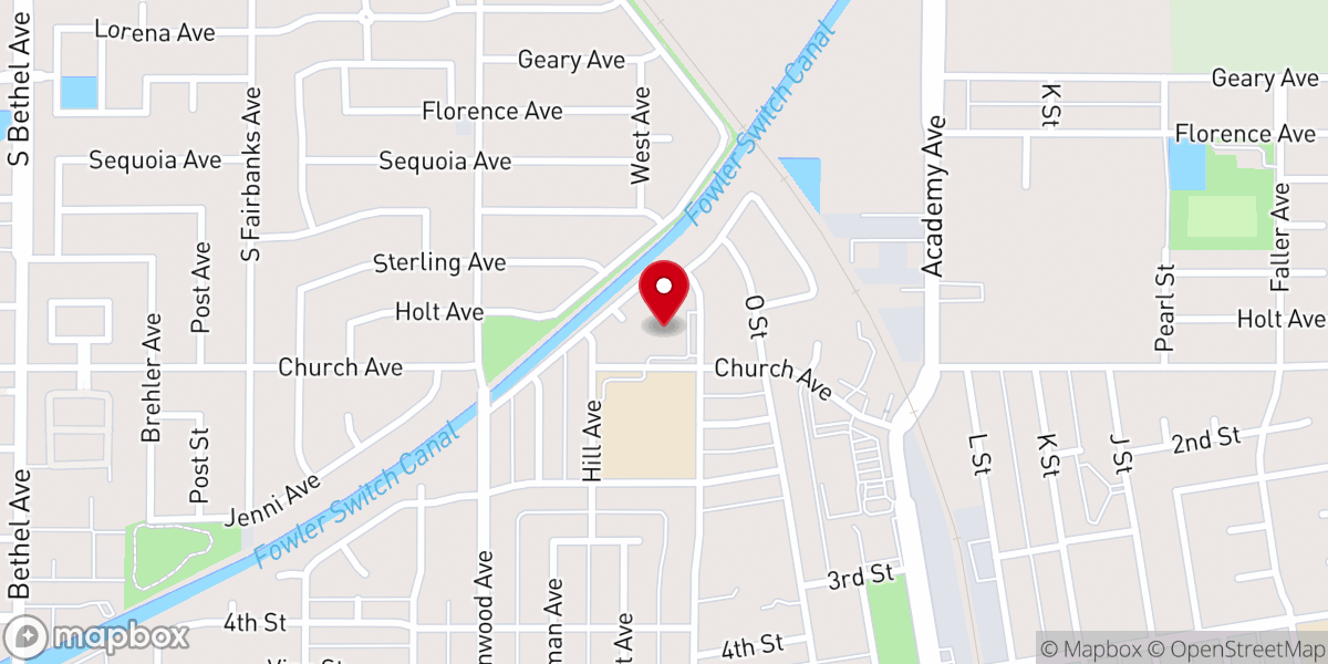 Map showing location of Grace Community Church