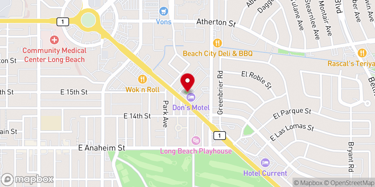 Map showing location of Vietnamese Alliance Church of Long Beach
