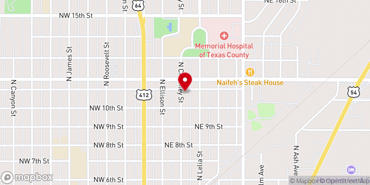 Map showing location of United Pentecostal Church