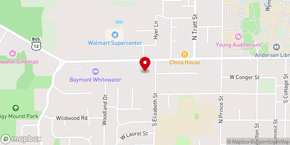 Map showing location of St. Patrick's Catholic Church