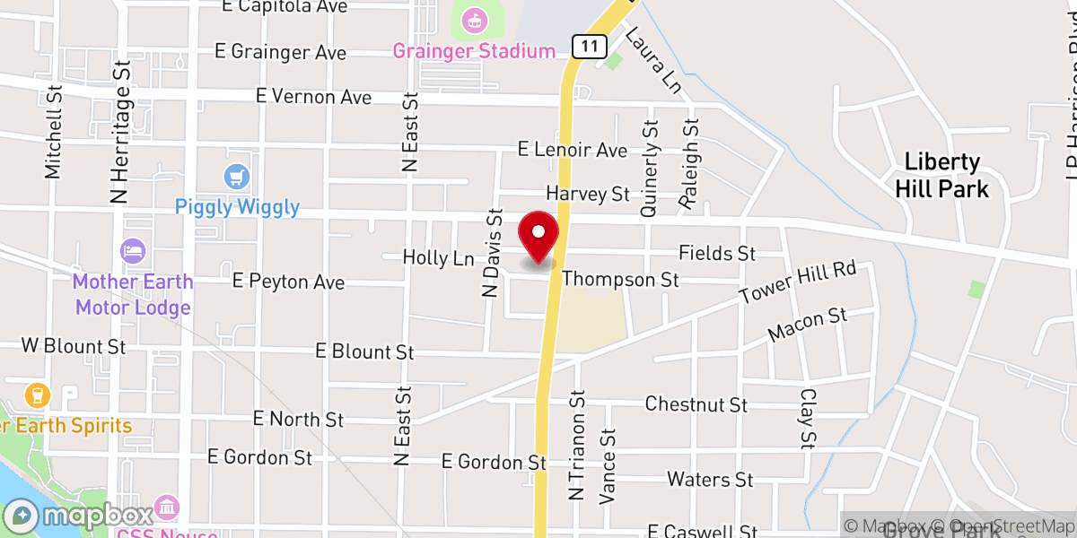 Map showing location of White Rock United Presbyterian
