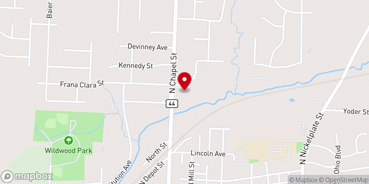 Map showing location of United States Postal Service