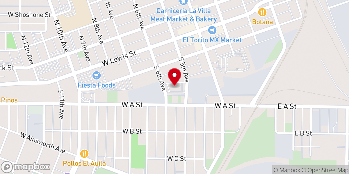 Map showing location of St Vincent De Paul Food Bank