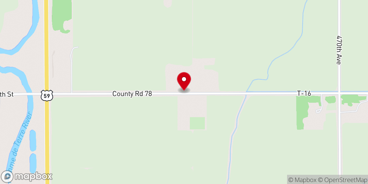 Map showing location of Apostolic Christian Church Fellowship Center