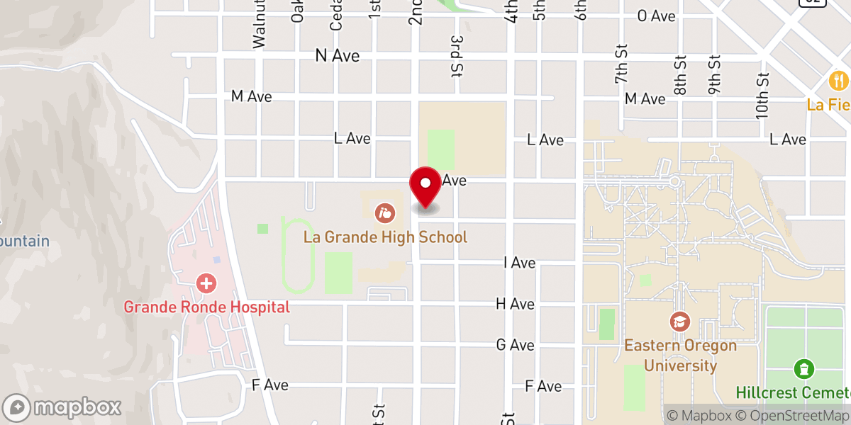 Map showing location of Youth For Christ - J House Youth Center
