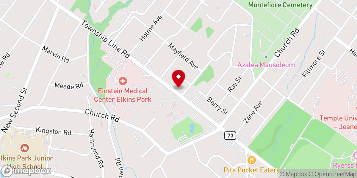 Map showing location of Good News Philadelphia Church