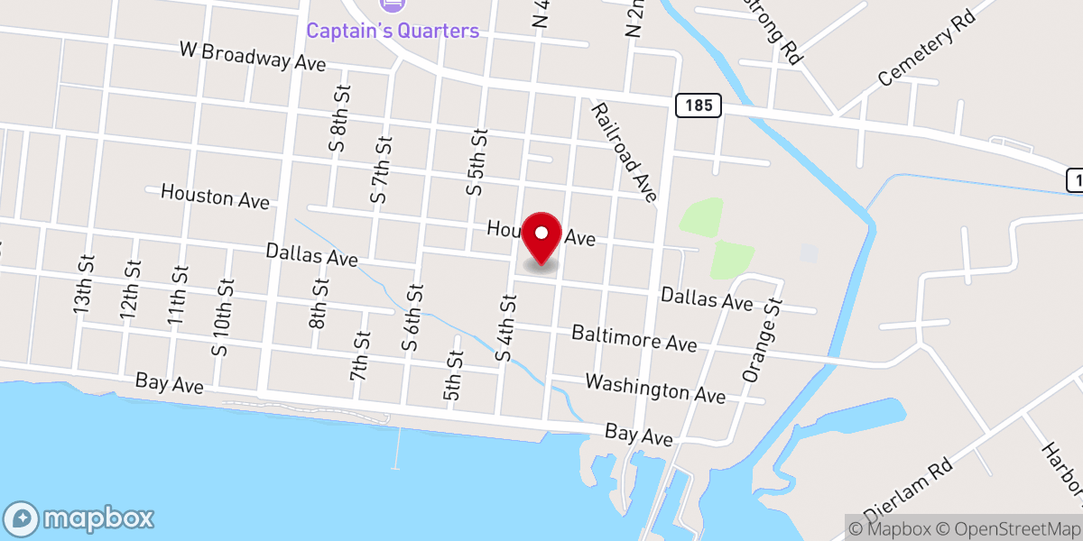 Map showing location of First Baptist Church