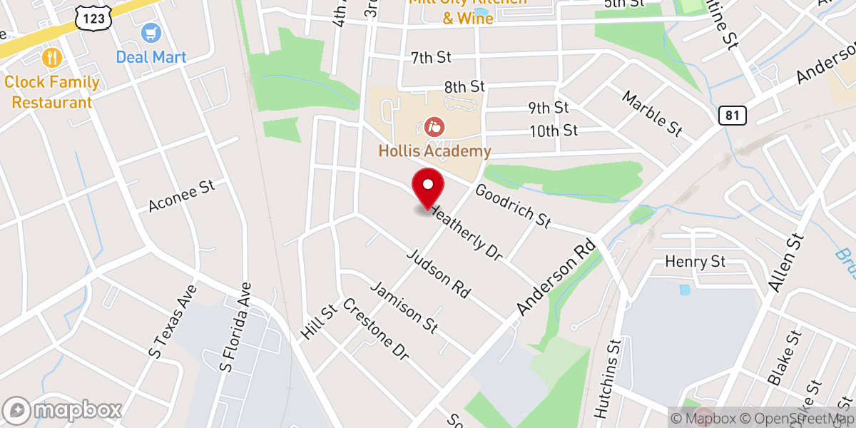 Map showing location of Centro Familiar de Adoración