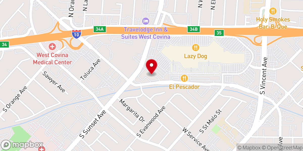 Map showing location of Inland Lighthouse of West Covina