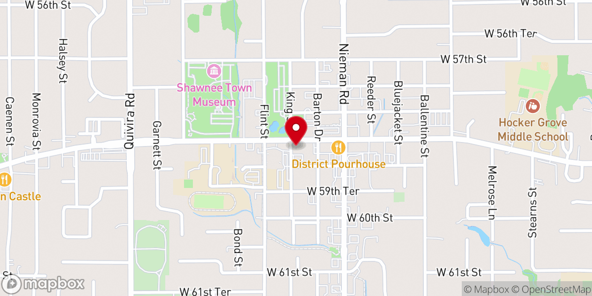 Map showing location of Knights of Columbus