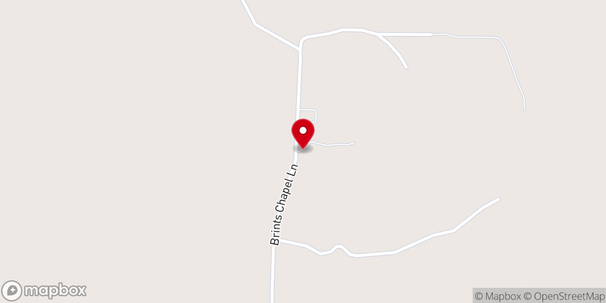 Map showing location of Brints Chapel