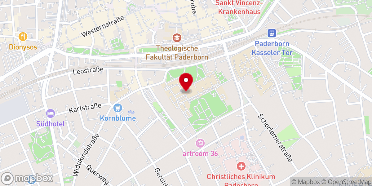 Map showing location of Träger: Katholische Kindertageseinrichtugen Hochstift gem. GmbH