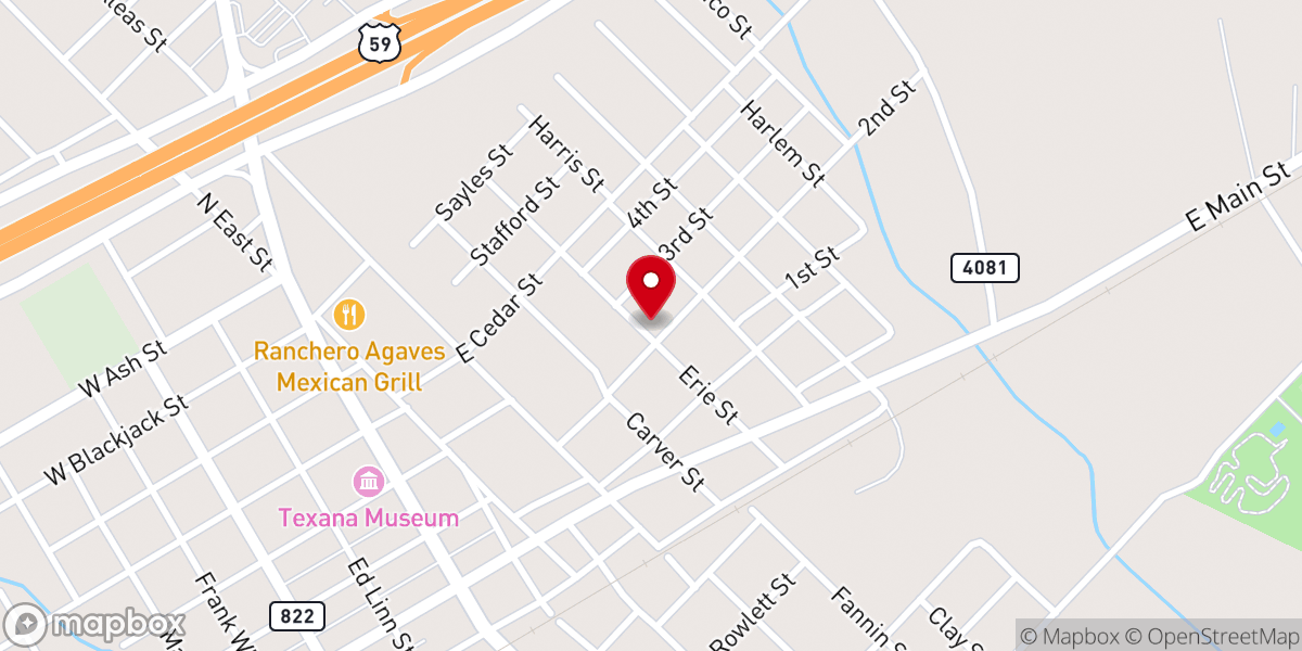 Map showing location of Shiloh Baptist Church