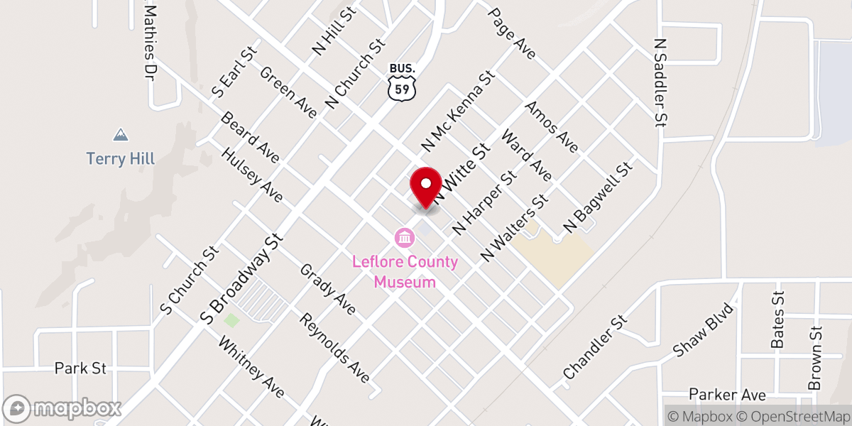 Map showing location of Presbyterian Church