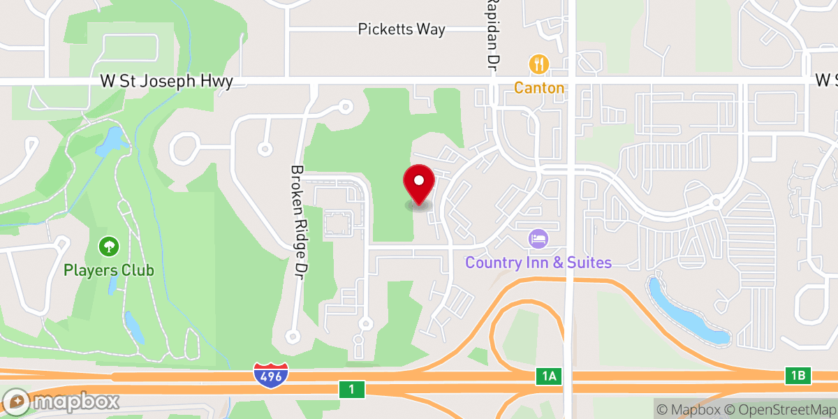 Map showing location of Michigan Prayer Breakfast