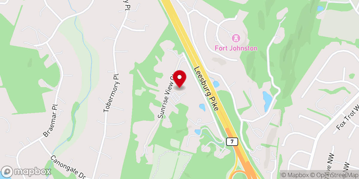 Map showing location of Leesburg Church of the Nazarene