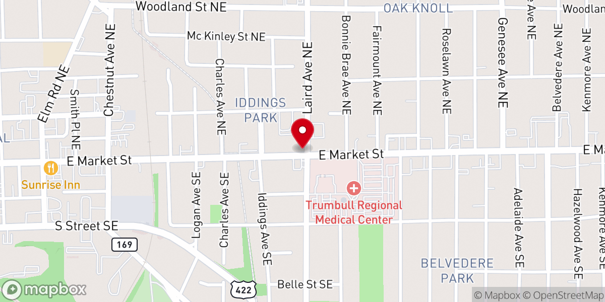 Map showing location of Calvary Presbyterian Church