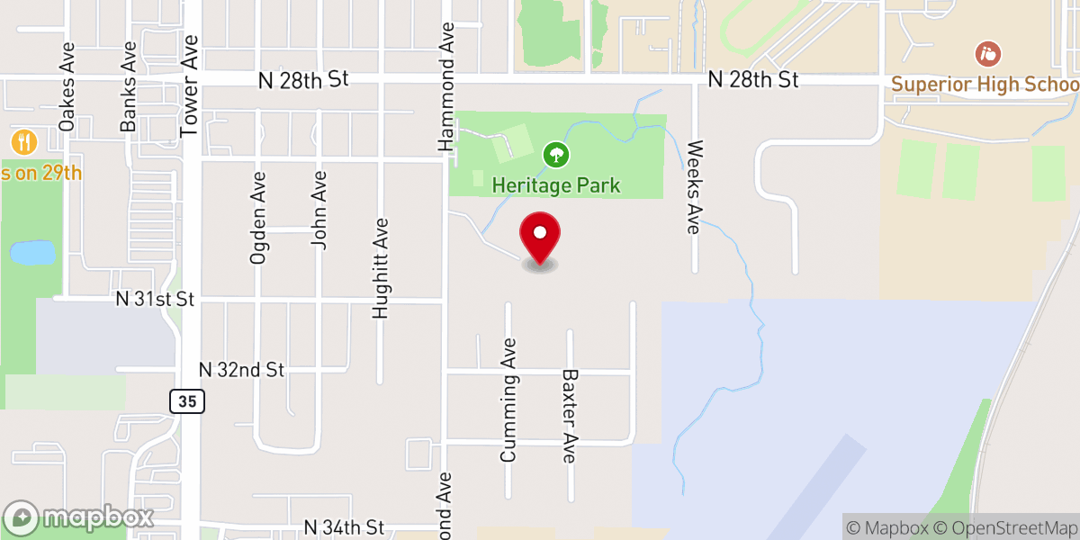 Map showing location of Central Assembly of God