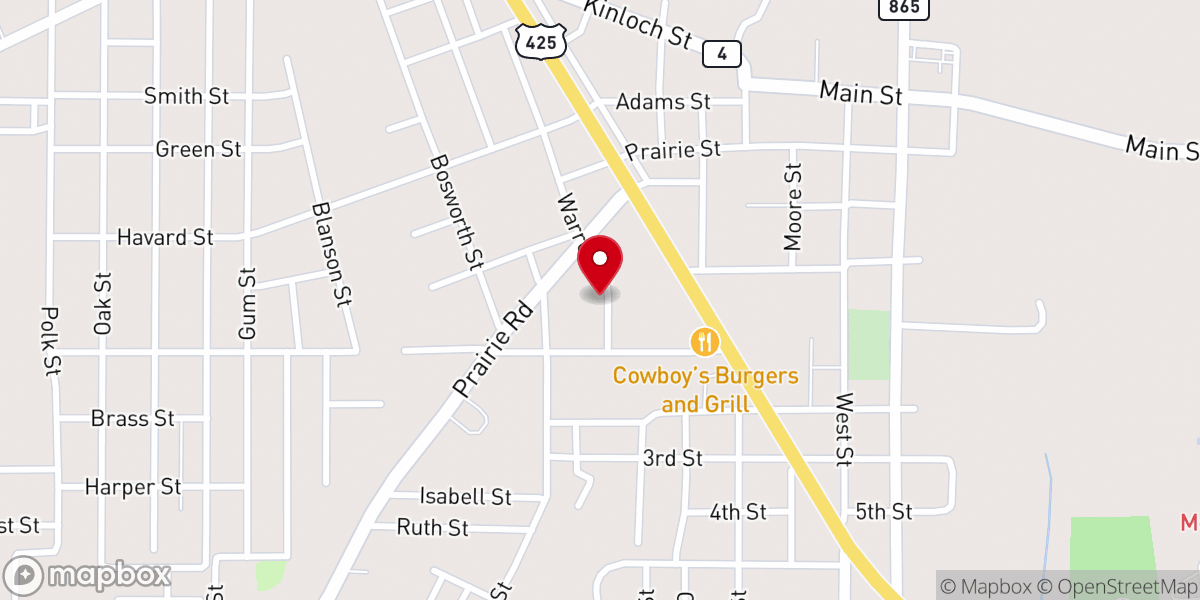 Map showing location of Victory Temple Church