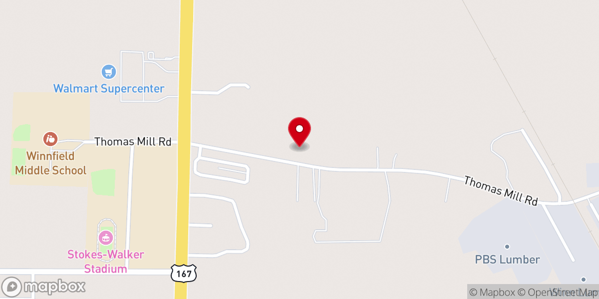 Map showing location of Winn parish detention center