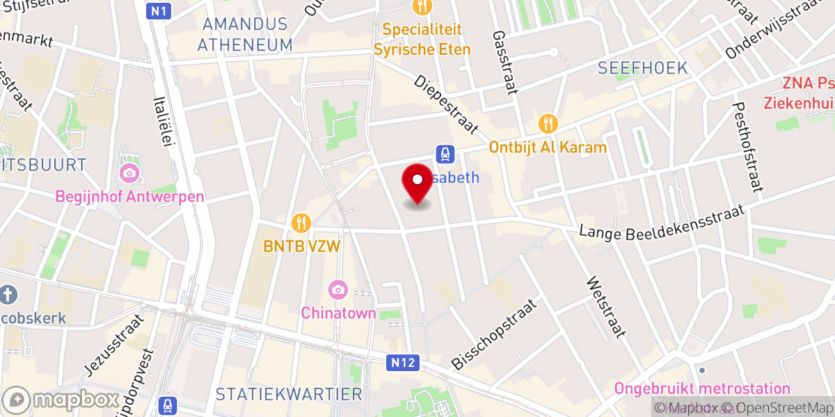 Map showing location of L'Arche de l'Éternel – Église de Dieu en Belgique