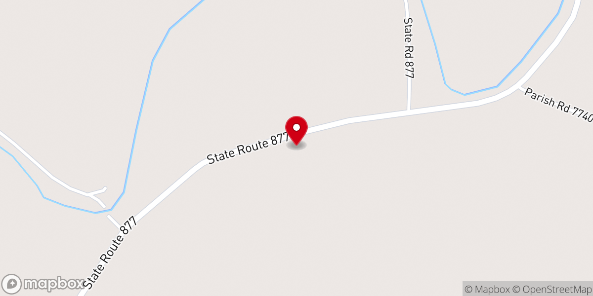 Map showing location of New Hope Church