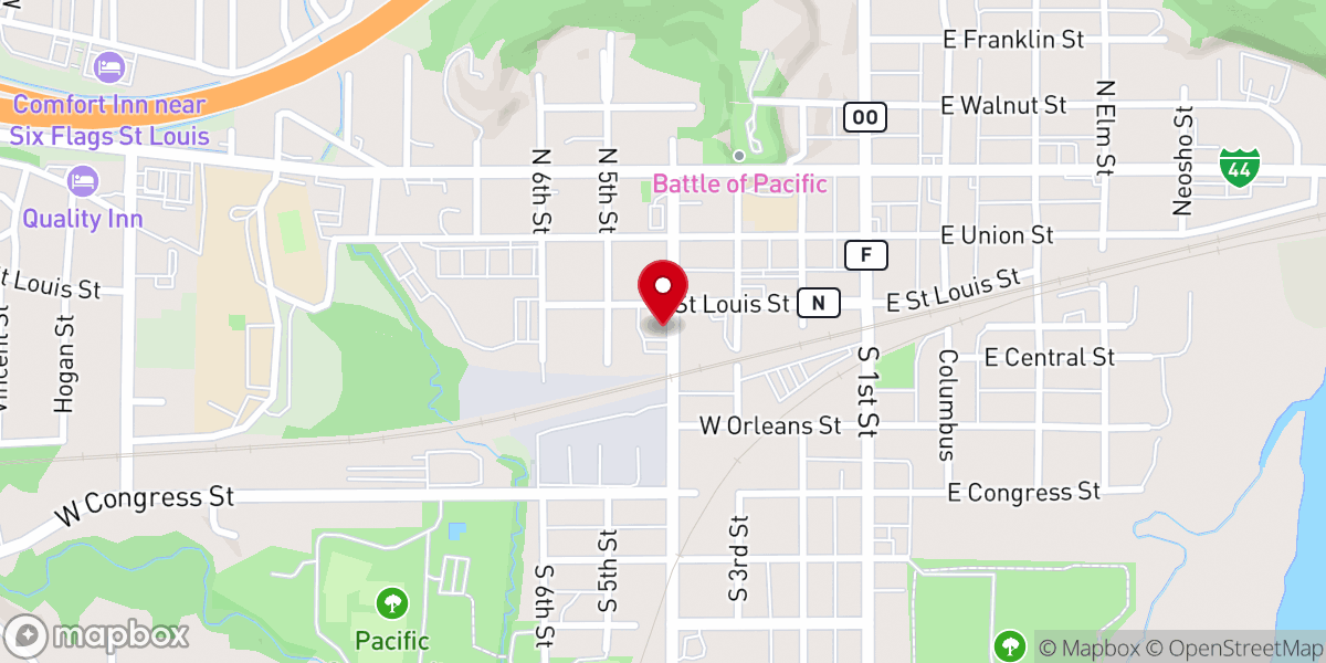 Map showing location of Pacific Presbyterian Fellowship Hall